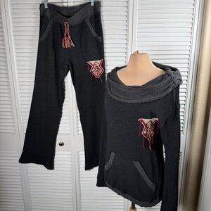 Gypsy 05 Boho 2-Piece Set Hoodie & Pants Embroidered Made in USA